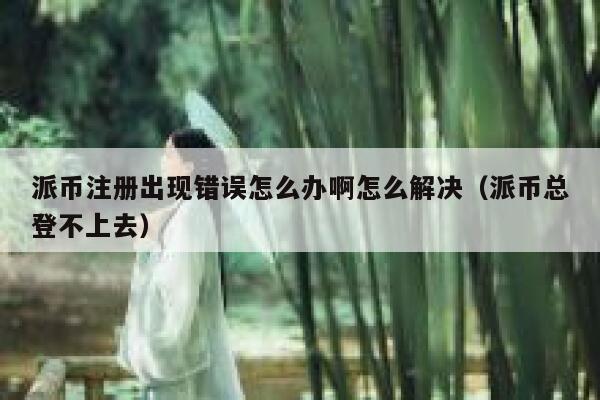 派币注册出现错误怎么办啊怎么解决（派币总登不上去） 第1张