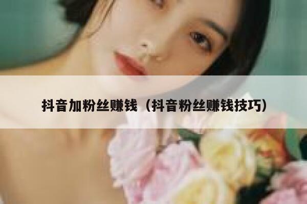 抖音加粉丝赚钱（抖音粉丝赚钱技巧） 第1张