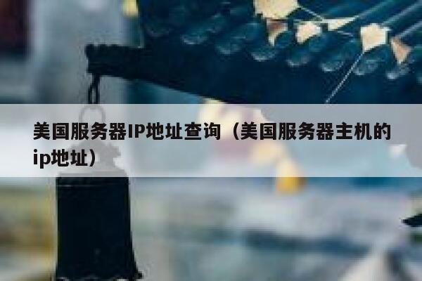 美国服务器IP地址查询（美国服务器主机的ip地址） 第1张