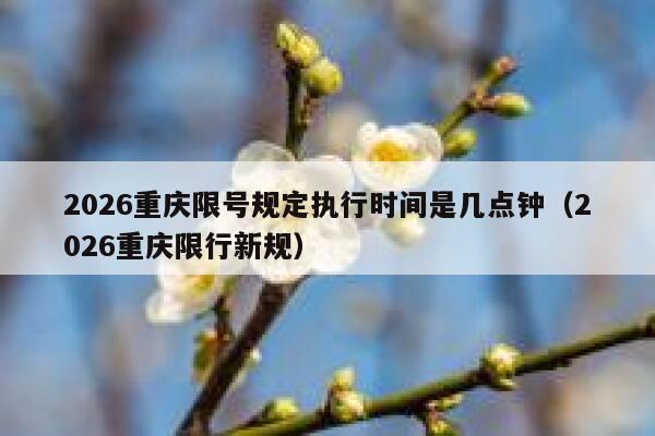 2026重庆限号规定执行时间是几点钟(2026重庆限行新规) 第1张 2026重庆限号规定执行时间是几点钟(2026重庆限行新规) 第1张