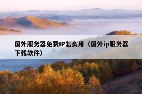 国外服务器免费IP怎么用(国外ip服务器下载软件) 第1张 国外服务器免费IP怎么用(国外ip服务器下载软件) 第1张