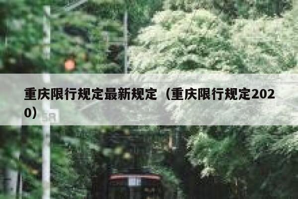 重庆限行规定最新规定（重庆限行规定2020） 第1张