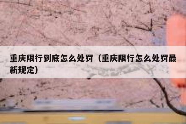 重庆限行到底怎么处罚（重庆限行怎么处罚最新规定） 第1张