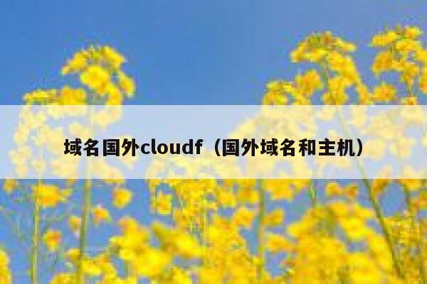 域名国外cloudf（国外域名和主机） 第1张