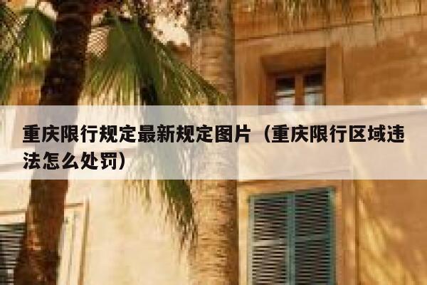 重庆限行规定最新规定图片（重庆限行区域违法怎么处罚） 第1张