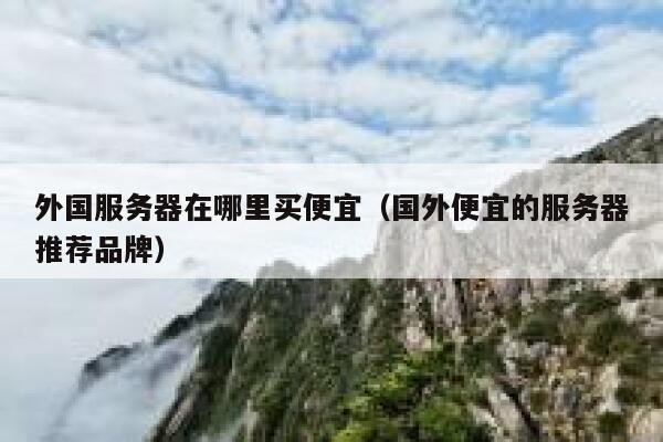 外国服务器在哪里买便宜（国外便宜的服务器推荐品牌） 第1张