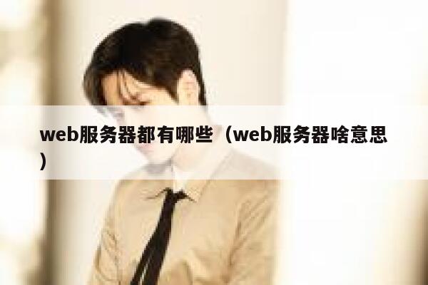 web服务器都有哪些（web服务器啥意思） 第1张