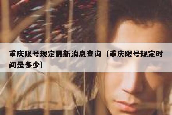 重庆限号规定最新消息查询（重庆限号规定时间是多少） 第1张