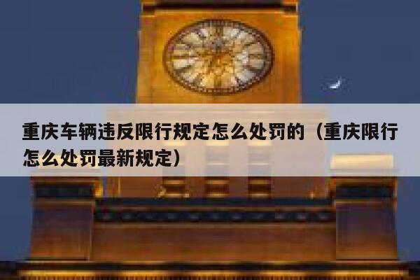 重庆车辆违反限行规定怎么处罚的（重庆限行怎么处罚最新规定） 第1张