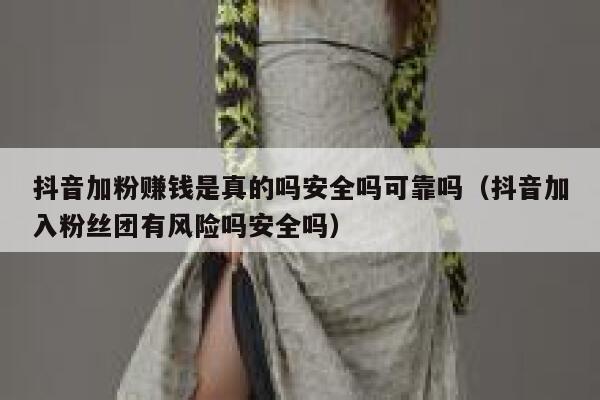 抖音加粉赚钱是真的吗安全吗可靠吗（抖音加入粉丝团有风险吗安全吗） 第1张