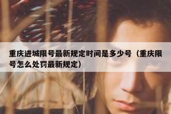 重庆进城限号最新规定时间是多少号（重庆限号怎么处罚最新规定） 第1张