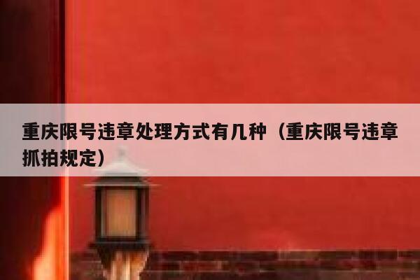 重庆限号违章处理方式有几种（重庆限号违章抓拍规定） 第1张