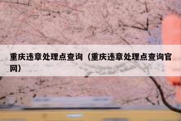 重庆违章处理点查询（重庆违章处理点查询官网） 第1张