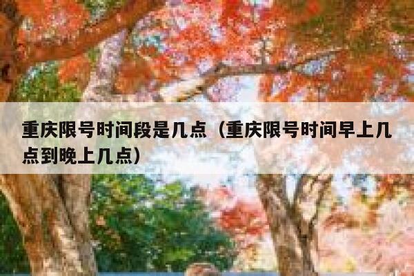 重庆限号时间段是几点（重庆限号时间早上几点到晚上几点） 第1张