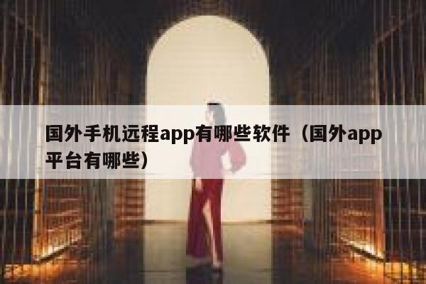 国外手机远程app有哪些软件（国外app平台有哪些） 第1张