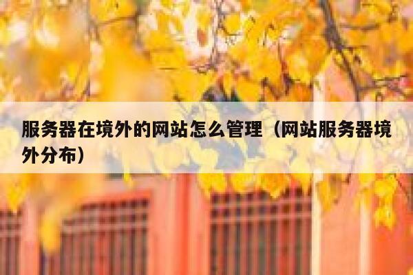 服务器在境外的网站怎么管理（网站服务器境外分布） 第1张
