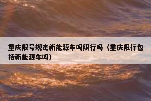 重庆限号规定新能源车吗限行吗(重庆限行包括新能源车吗) 第1张 重庆限号规定新能源车吗限行吗(重庆限行包括新能源车吗) 第1张