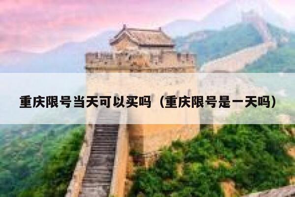 重庆限号当天可以买吗（重庆限号是一天吗） 第1张