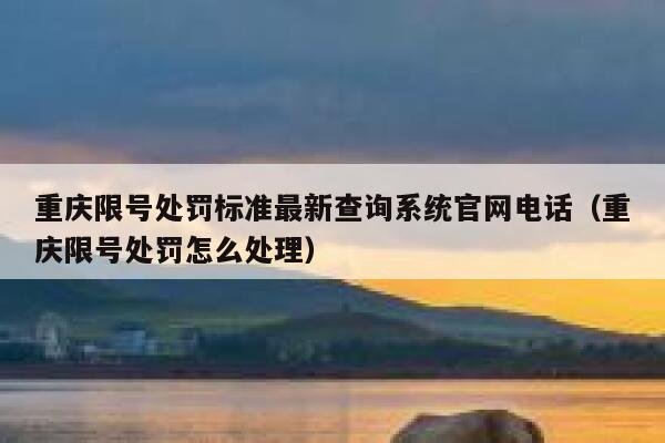 重庆限号处罚标准最新查询系统官网电话（重庆限号处罚怎么处理） 第1张