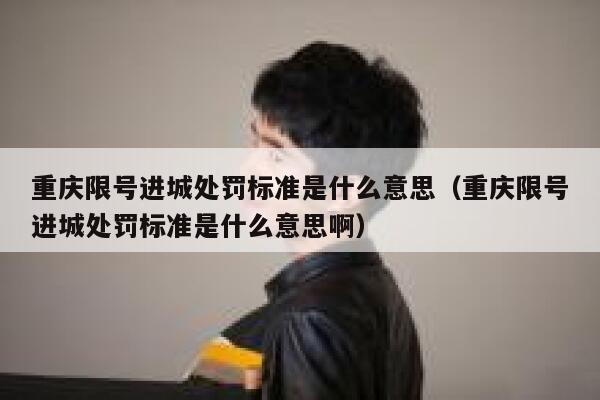 重庆限号进城处罚标准是什么意思(重庆限号进城处罚标准是什么意思啊) 第1张 重庆限号进城处罚标准是什么意思(重庆限号进城处罚标准是什么意思啊) 第1张