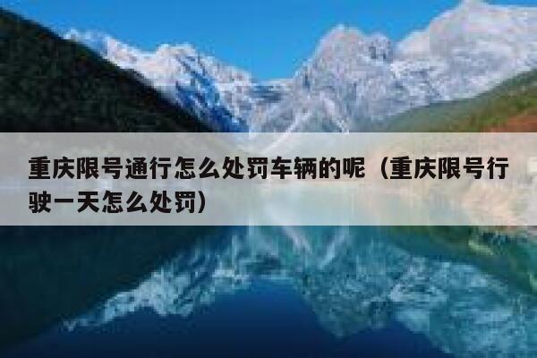 重庆限号通行怎么处罚车辆的呢(重庆限号行驶一天怎么处罚) 第1张 重庆限号通行怎么处罚车辆的呢(重庆限号行驶一天怎么处罚) 第1张