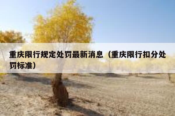 重庆限行规定处罚最新消息(重庆限行扣分处罚标准) 第1张 重庆限行规定处罚最新消息(重庆限行扣分处罚标准) 第1张