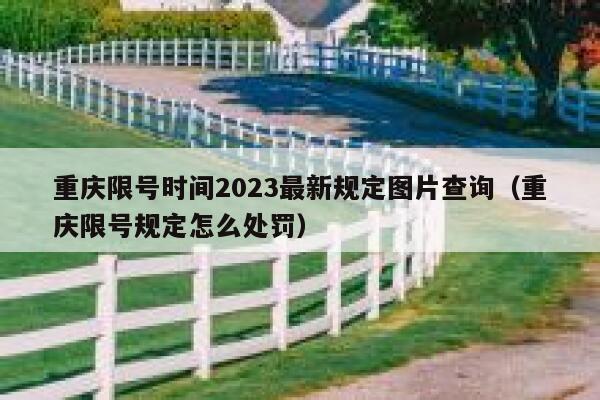 重庆限号时间2023最新规定图片查询（重庆限号规定怎么处罚） 第1张