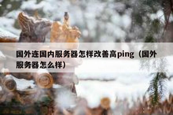 国外连国内服务器怎样改善高ping（国外服务器怎么样） 第1张