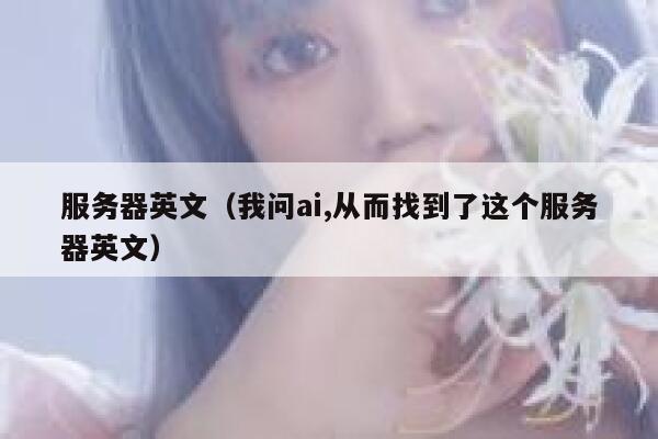 服务器英文(我问ai,从而找到了这个服务器英文) 第1张 服务器英文(我问ai,从而找到了这个服务器英文) 第1张