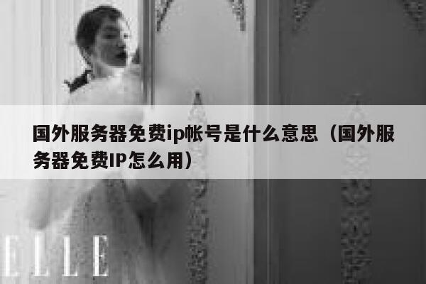 国外服务器免费ip帐号是什么意思（国外服务器免费IP怎么用） 第1张