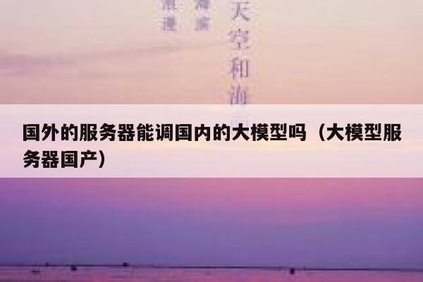 国外的服务器能调国内的大模型吗（大模型服务器国产） 第1张
