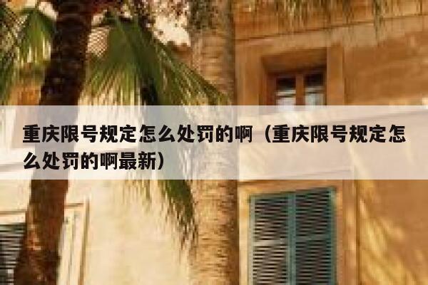 重庆限号规定怎么处罚的啊（重庆限号规定怎么处罚的啊最新） 第1张