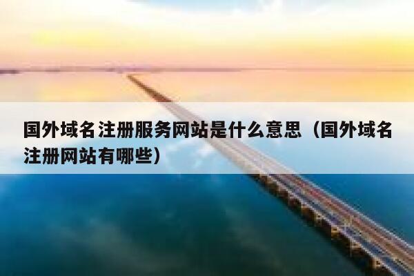 国外域名注册服务网站是什么意思（国外域名注册网站有哪些） 第1张