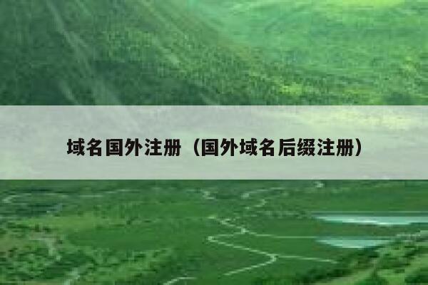 域名国外注册（国外域名后缀注册） 第1张