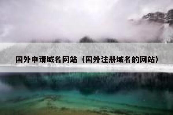 国外申请域名网站（国外注册域名的网站） 第1张
