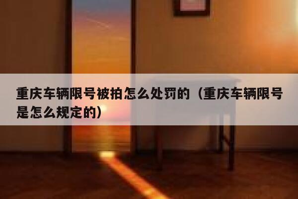 重庆车辆限号被拍怎么处罚的(重庆车辆限号是怎么规定的) 第1张 重庆车辆限号被拍怎么处罚的(重庆车辆限号是怎么规定的) 第1张