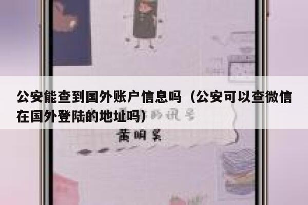 公安能查到国外账户信息吗（公安可以查微信在国外登陆的地址吗） 第1张