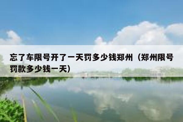 忘了车限号开了一天罚多少钱郑州（郑州限号罚款多少钱一天） 第1张