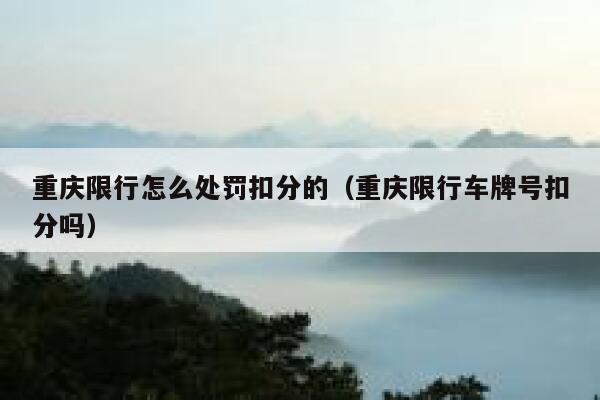 重庆限行怎么处罚扣分的(重庆限行车牌号扣分吗) 第1张 重庆限行怎么处罚扣分的(重庆限行车牌号扣分吗) 第1张