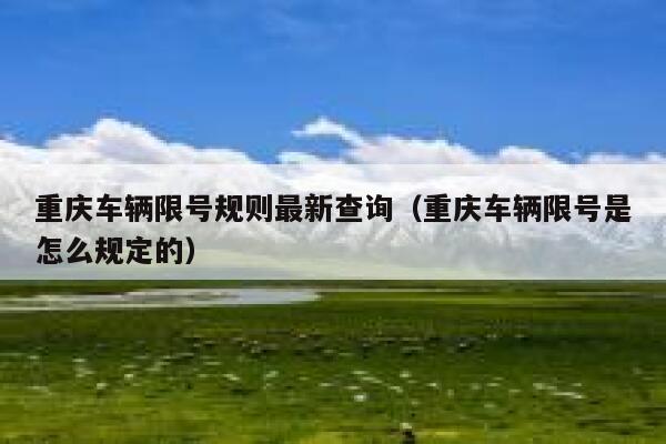 重庆车辆限号规则最新查询（重庆车辆限号是怎么规定的） 第1张
