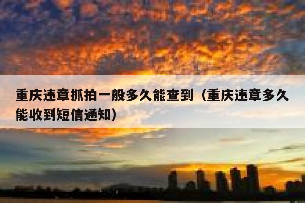 重庆违章抓拍一般多久能查到（重庆违章多久能收到短信通知） 第1张