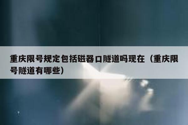 重庆限号规定包括磁器口隧道吗现在(重庆限号隧道有哪些) 第1张 重庆限号规定包括磁器口隧道吗现在(重庆限号隧道有哪些) 第1张