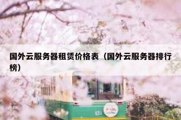 国外云服务器租赁价格表（国外云服务器排行榜） 第1张