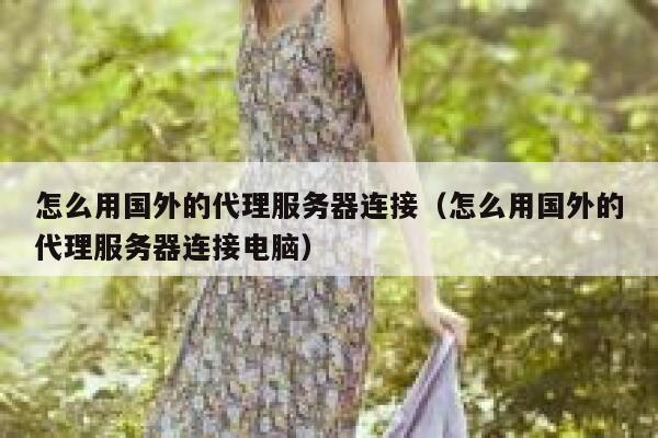 怎么用国外的代理服务器连接(怎么用国外的代理服务器连接电脑) 第1张 怎么用国外的代理服务器连接(怎么用国外的代理服务器连接电脑) 第1张