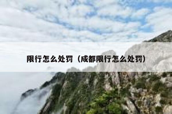 限行怎么处罚（成都限行怎么处罚） 第1张
