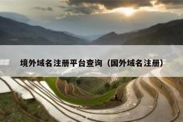 境外域名注册平台查询(国外域名注册) 第1张 境外域名注册平台查询(国外域名注册) 第1张