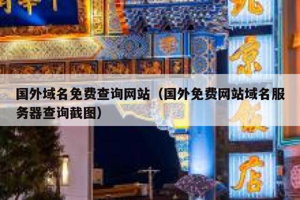 国外域名免费查询网站（国外免费网站域名服务器查询截图） 第1张
