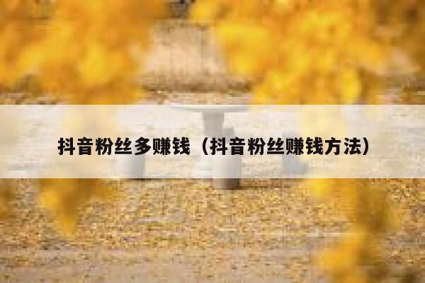 抖音粉丝多赚钱(抖音粉丝赚钱方法) 第1张 抖音粉丝多赚钱(抖音粉丝赚钱方法) 第1张