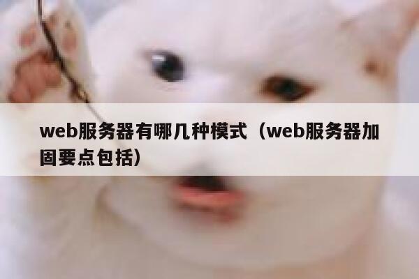 web服务器有哪几种模式(web服务器加固要点包括) 第1张 web服务器有哪几种模式(web服务器加固要点包括) 第1张