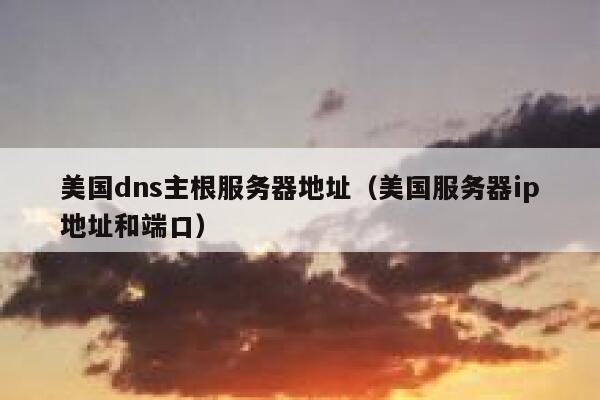 美国dns主根服务器地址（美国服务器ip地址和端口） 第1张
